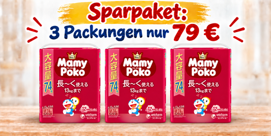 Sparpaket: Mamy Poko Pants M 6-13 kg,  3 Packungen