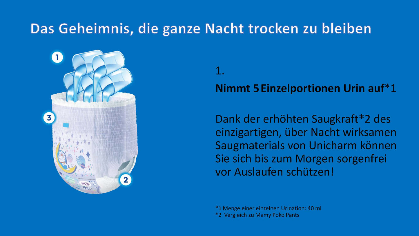MamyPoko Overnight Pants L 9-15 kg, 32 Stück