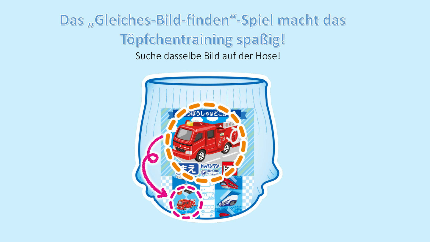 MOONY japanische Töpfchen-Trainingshosen, Größe L, 9–14 kg, für Jungen, 34 Stück