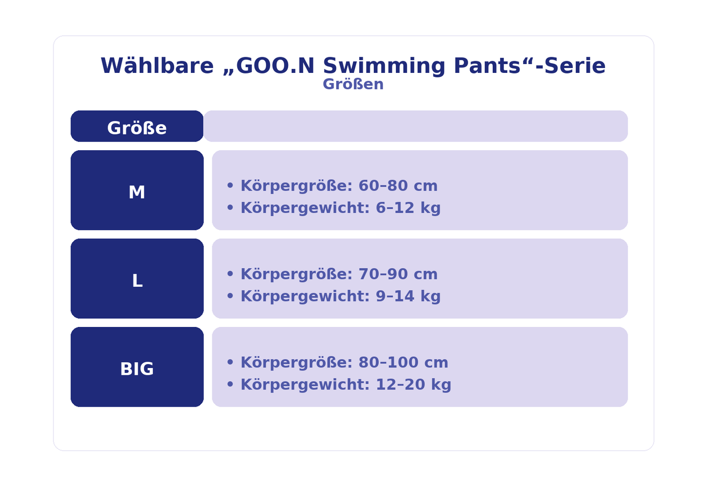 GOO.N Schwimmwindeln  L 9-14 kg, 4 Stück